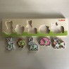 Djeco : Puzzelplankje Knopjespuzzel boerderijdieren. 5 stukjes.