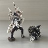 Schleich : Jager met egel. Bovenkant hoofd jager is  9 cm. hoog. Set 1.