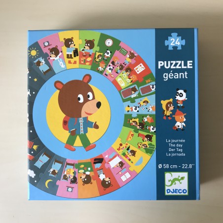 Djeco : Vloerpuzzel De Dag. 24 stukjes.