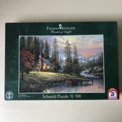 Thomas Kinkade : Huis in de bergen. 500 stukjes