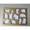 Puzzelplankje Knopjespuzzel. Simplex : Dieren. 11 stukjes.
