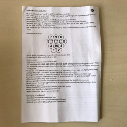 Kubb werpspel. In gebruikte staat
