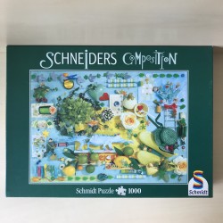 Schneiders composition/ compositie. Het loopt weer groen uit… 1000 stukjes