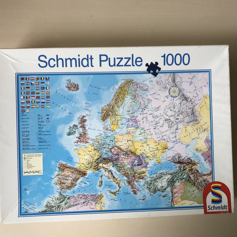 Kaart van Europa 1000 stukjes