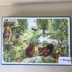 -1 stukje. Moeder natuur. Dieren in het bos. 1000 stukjes.