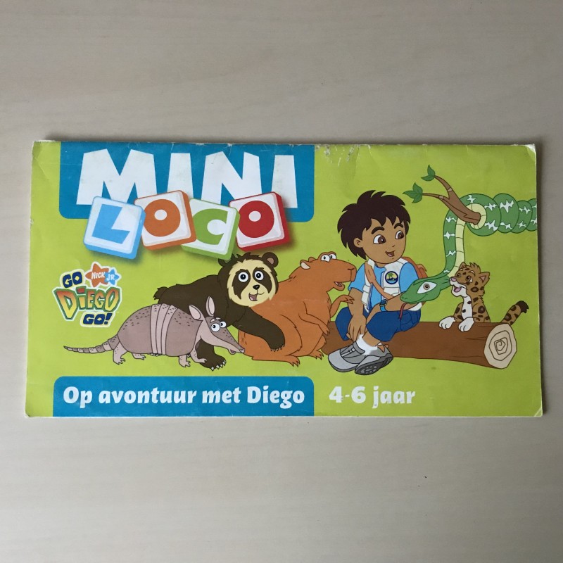 Mini Loco boekje : Op avontuur met Diego. Leeftijd 4 - 6 jaar.