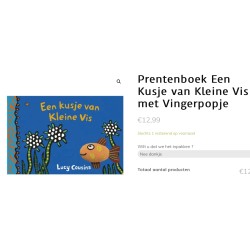Een kusje van kleine vis. Vingerpopje