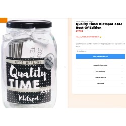 Kletspot : Quality Time XXL. Ouderwets gezellig kletsen.