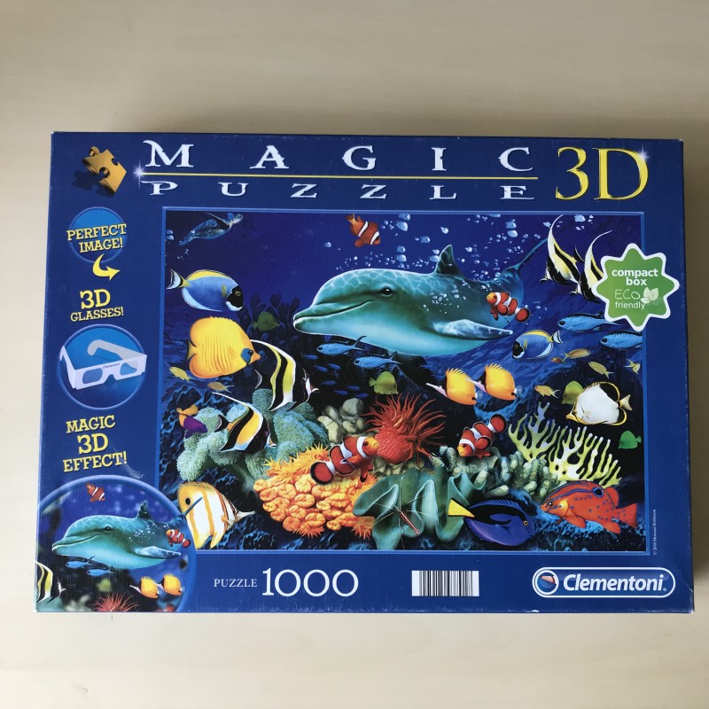 Dolfijnen 3D  magic puzzel : ongebruikt. 1000 stukjes