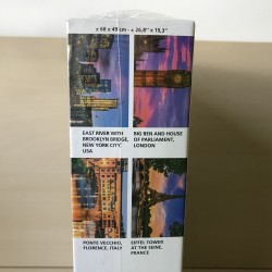Doos met 4 puzzels van steden. Nieuw