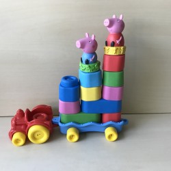 Clemmy set zachte bouwblokken met Peppa Pig.