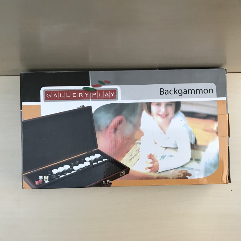 Backgammon in koffer. Ongebruikt.