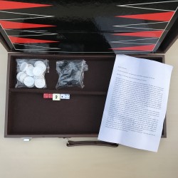 Backgammon in koffer. Ongebruikt.
