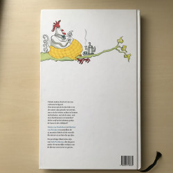 Boven in een linde zat een moddervette haan