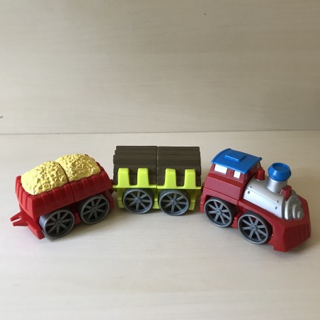 Megabloks : Locomotief met 2 aanhangers