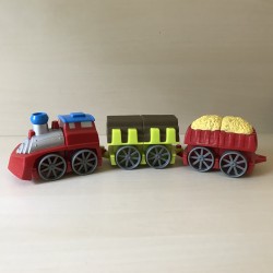 Megabloks : Locomotief met 2 aanhangers