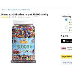 Hama Strijkkralen : 15.000 stuks.