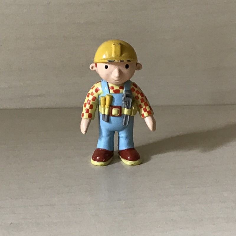Bob de Bouwer. 6,5 cm. hoog. Bob is van metaal.