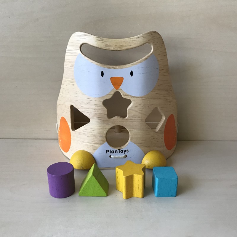 Plantoys : Houten uil vormenstoof.
