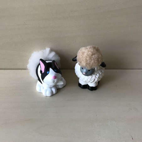 Fisher Price : Little People. Een schaap en een konijn.