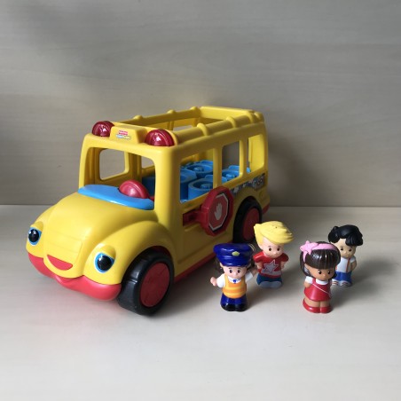 Fisher Price : Little People. Schoolbus met geluid en 4 figuren.