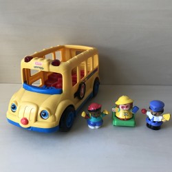 Fisher Price : Little People. Schoolbus met geluid en 3 figuren. Set 173.