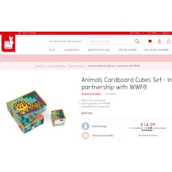 Janod : Kubuspuzzel, blokkenpuzzel dieren.