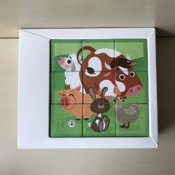 Janod : Kubuspuzzel, blokkenpuzzel dieren.