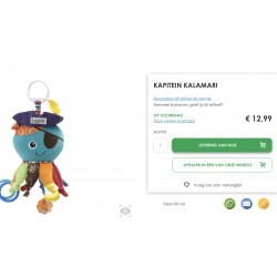 Lamaze : Inktvis Kapitein Kalimari. 21 cm. hoog