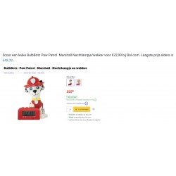 Paw Patrol : Nieuw. Nachtlampje en wekker.
