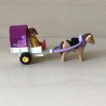 123 Playmobil : Meisje met paard en wagen.