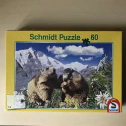 Puzzel : Marmotten. 60 stukjes