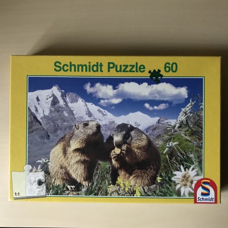 Puzzel : Marmotten. 60 stukjes