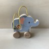 Trekfiguur Olifant. 14 cm. lang en 17 cm. hoog.