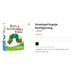 Eric Carle : Rupsje Nooitgenoeg. Ongebruikt. Groeispel