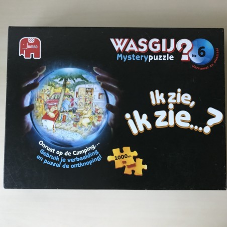 Wasgij Mystery: Onrust op de camping nummer 6. 1000 stukjes.