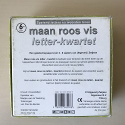 Maan roos vis : Letter-kwartet. Doosje niet zo netjes