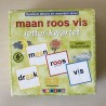 Maan roos vis : Letter-kwartet. Doosje niet zo netjes