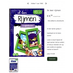 Ik leer rijmen:  groep 1 en 2