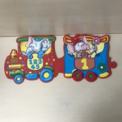 Tel trein puzzel : 12 stukjes