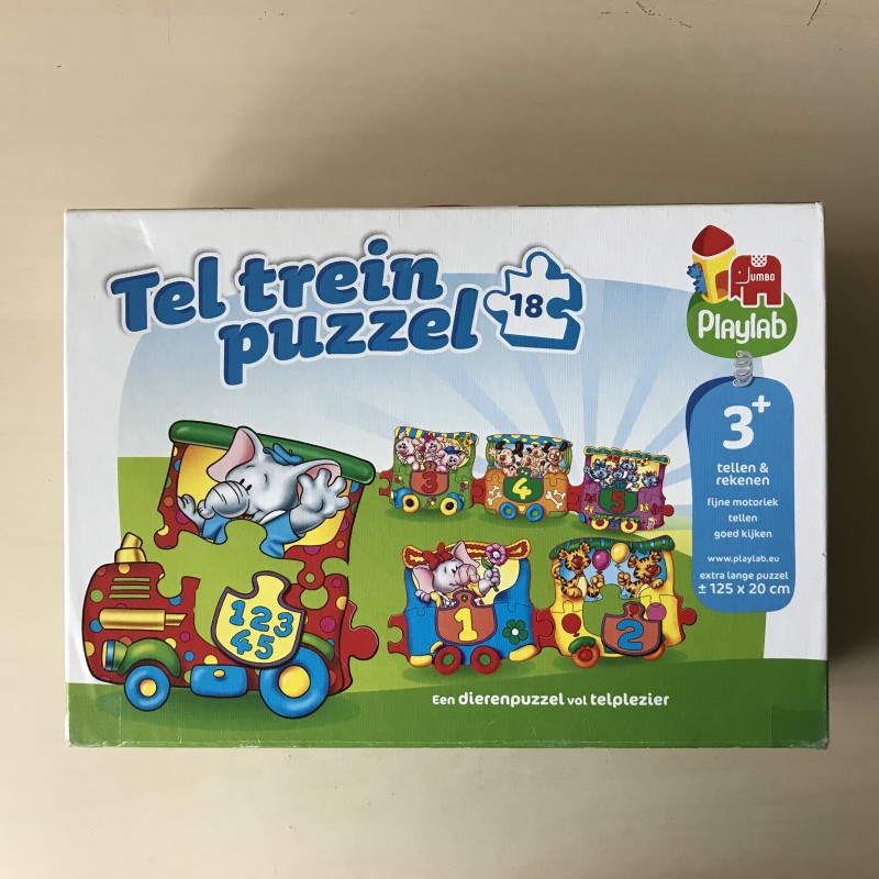 Tel trein puzzel : 12 stukjes