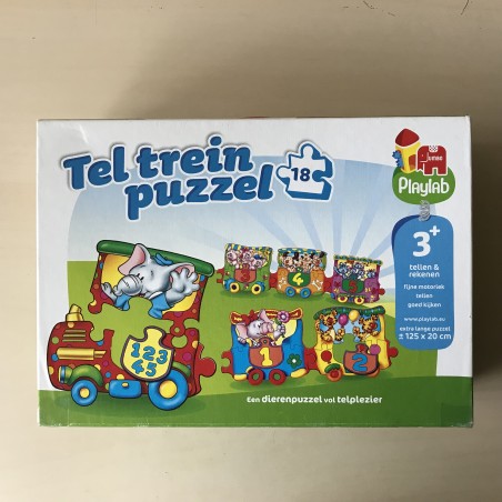 Tel trein puzzel : 12 stukjes