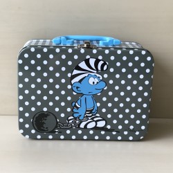 Smurfen : Nieuw. Metalen broodtrommel, lunchtrommel. Smurf.