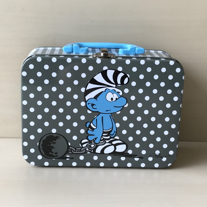 Smurfen : Nieuw. Metalen broodtrommel, lunchtrommel. Smurf.