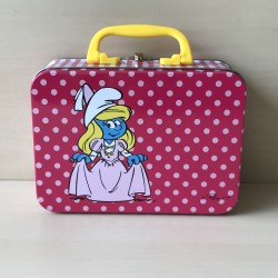 Smurfen : Nieuw. Metalen broodtrommel, lunchtrommel. Smurfin.