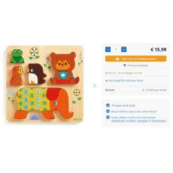 Djeco: knopjespuzzel met stapelbare figuren