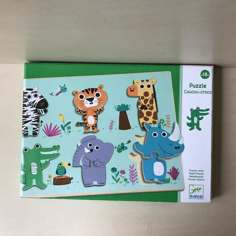 Djeco : Puzzelplank met dieren. Coucou croce