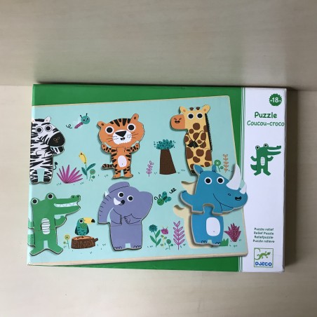Djeco : Puzzelplank met dieren. Coucou croce