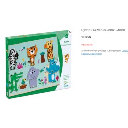 Djeco : Puzzelplank met dieren. Coucou croce