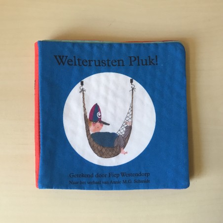 Welterusten Pluk : Stoffen boekje. 16 x 16 cm.